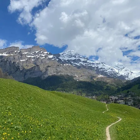 Daire Moderne Et Spacieux Avec 2 Belles Terrasses Vu Sur Montagne Leukerbad